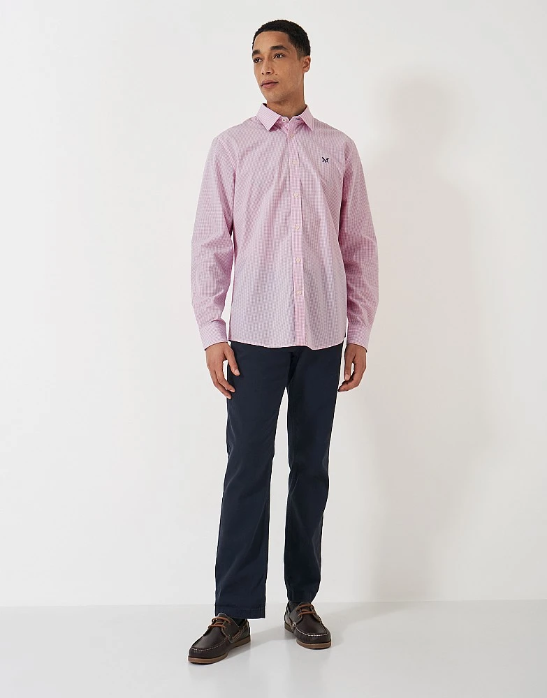 Pink Micro Gingham Classic Fit Cotton Shirt 2 Pink Micro Gingham Classic Fit Cotton Shirt - Image 2