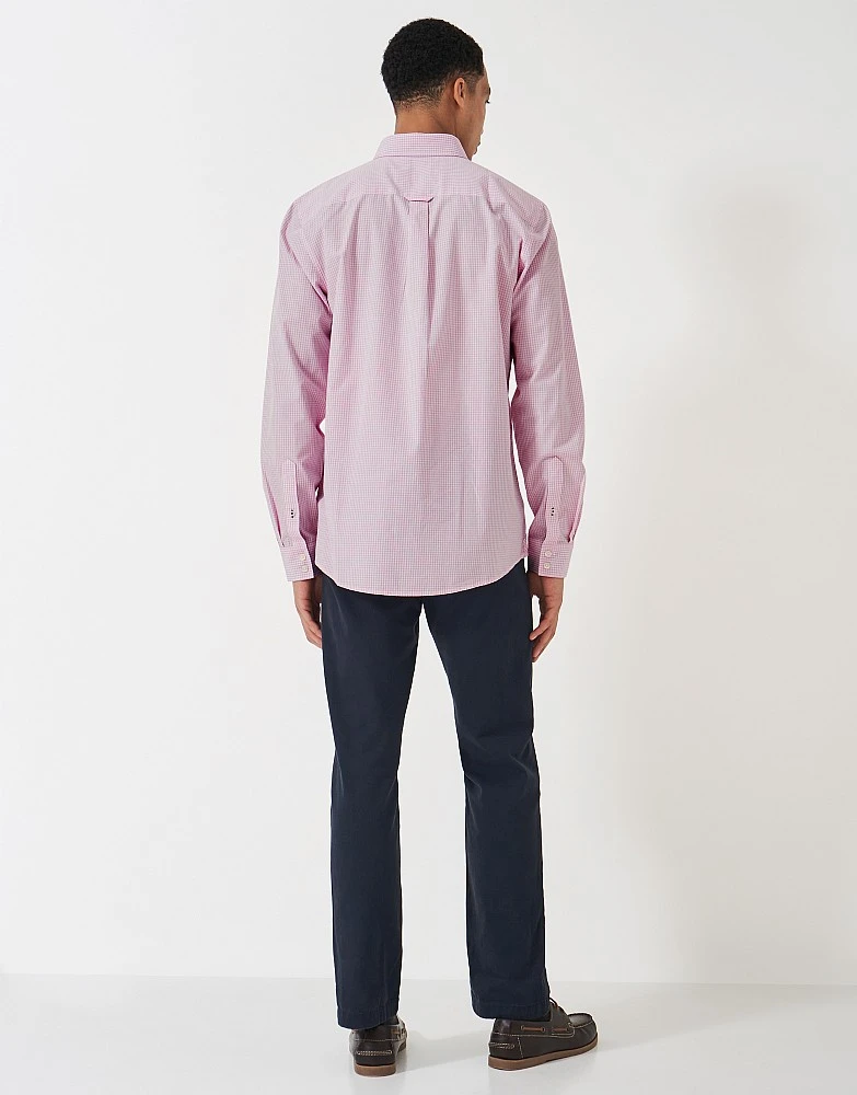 Pink Micro Gingham Classic Fit Cotton Shirt 3 Pink Micro Gingham Classic Fit Cotton Shirt - Image 3