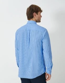 Sky Blue Micro Stripe Classic Fit Cotton Shirt -Crew Clothing MLB006 SKY 3
