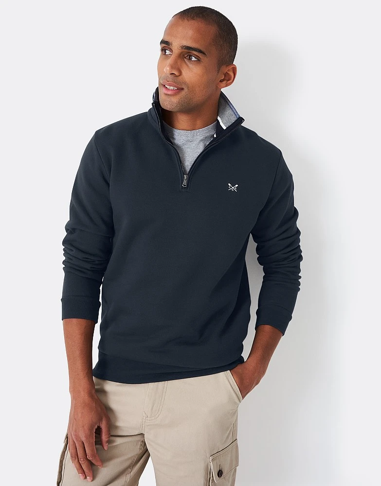 Navy Half Zip Sweatshirt 1 Navy Half Zip Sweatshirt