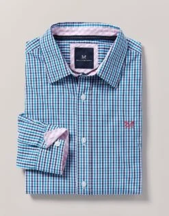 Crew Classic Fit Tattersall Shirt -Crew Clothing MMB004 SPBLUNVY 4