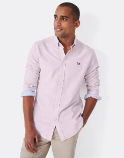 Pink Slim Fit Cotton Oxford Shirt