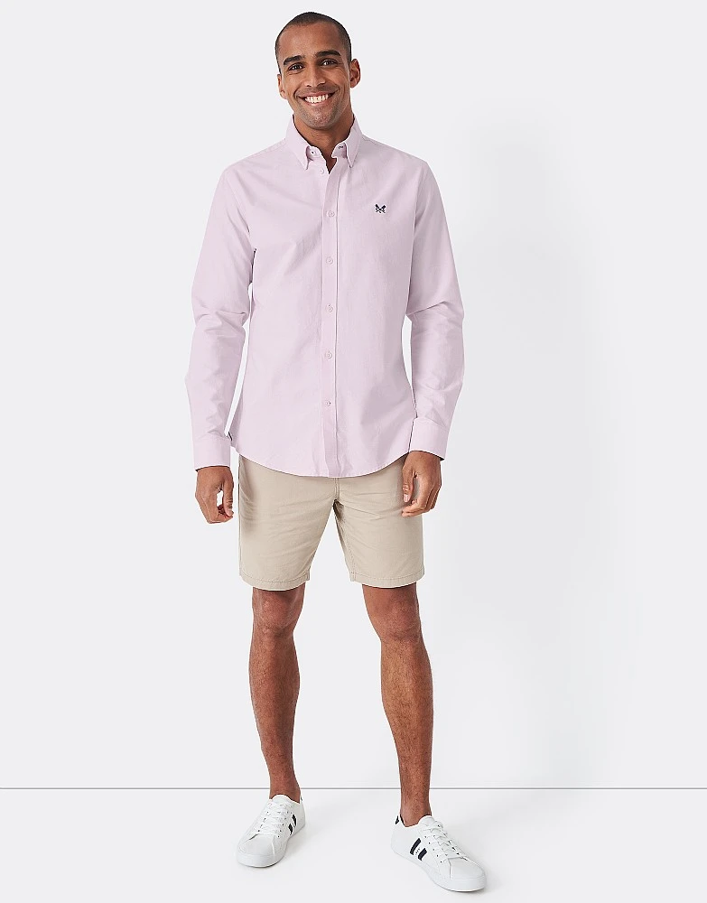 Pink Slim Fit Cotton Oxford Shirt 2 Pink Slim Fit Cotton Oxford Shirt - Image 2