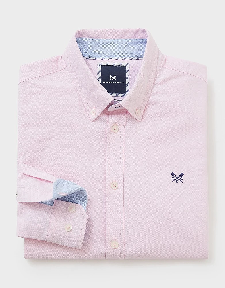 Pink Slim Fit Cotton Oxford Shirt 4 Pink Slim Fit Cotton Oxford Shirt - Image 4