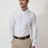 White Slim Fit Cotton Oxford Shirt