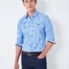 Crew Slim Fit Micro Stripe Shirt