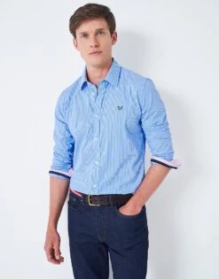 Crew Slim Fit Micro Stripe Shirt