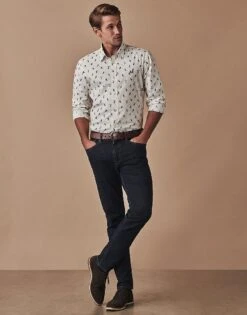 Long Sleeve Slim Fit Apres Ski Print Shirt