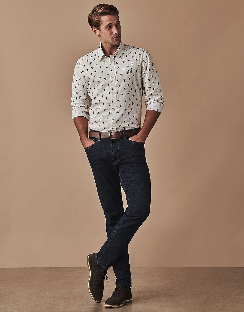 Long Sleeve Slim Fit Apres Ski Print Shirt 1 Long Sleeve Slim Fit Apres Ski Print Shirt