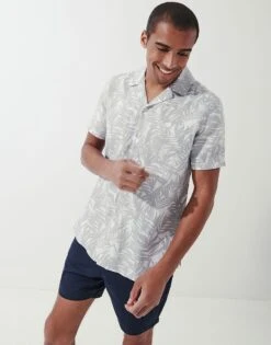 Short Sleeve Natural Fit Linen Shirt