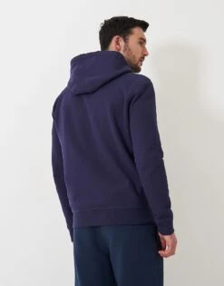 Crossed Oars Zip Through Hoodie - Navy -Crew Clothing MOD103 NAVY 2