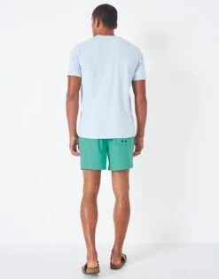 Sustainable Contrast Waist Swim Shorts 6 Sustainable Contrast Waist Swim Shorts -Crew Clothing MOI002 WATERFALL 2