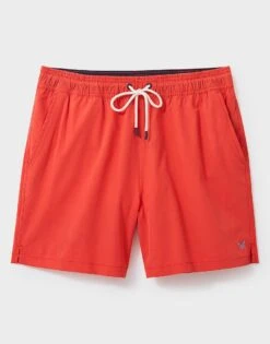 Sustainable Plain Swim Shorts 9 Sustainable Plain Swim Shorts -Crew Clothing MOI020 RED 4