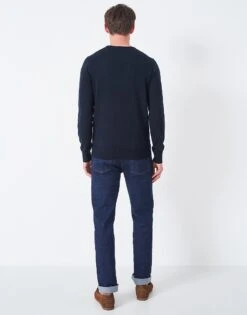 Merino Crew Neck Jumper 6 Merino Crew Neck Jumper -Crew Clothing MPC031 DKNAVY 2