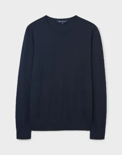 Merino Crew Neck Jumper 7 Merino Crew Neck Jumper -Crew Clothing MPC031 DKNAVY 3
