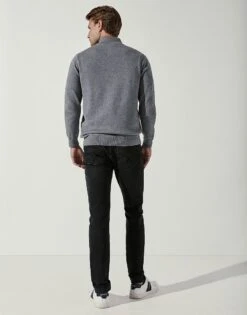 2 Pack Half Zip Knit Jumper -Crew Clothing MPC102 NAVYGREY 4