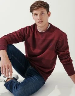 Heathered Stripe Crew Neck Sweatshirt