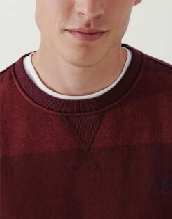 Heathered Stripe Crew Neck Sweatshirt -Crew Clothing MPD050 PORTROY 2