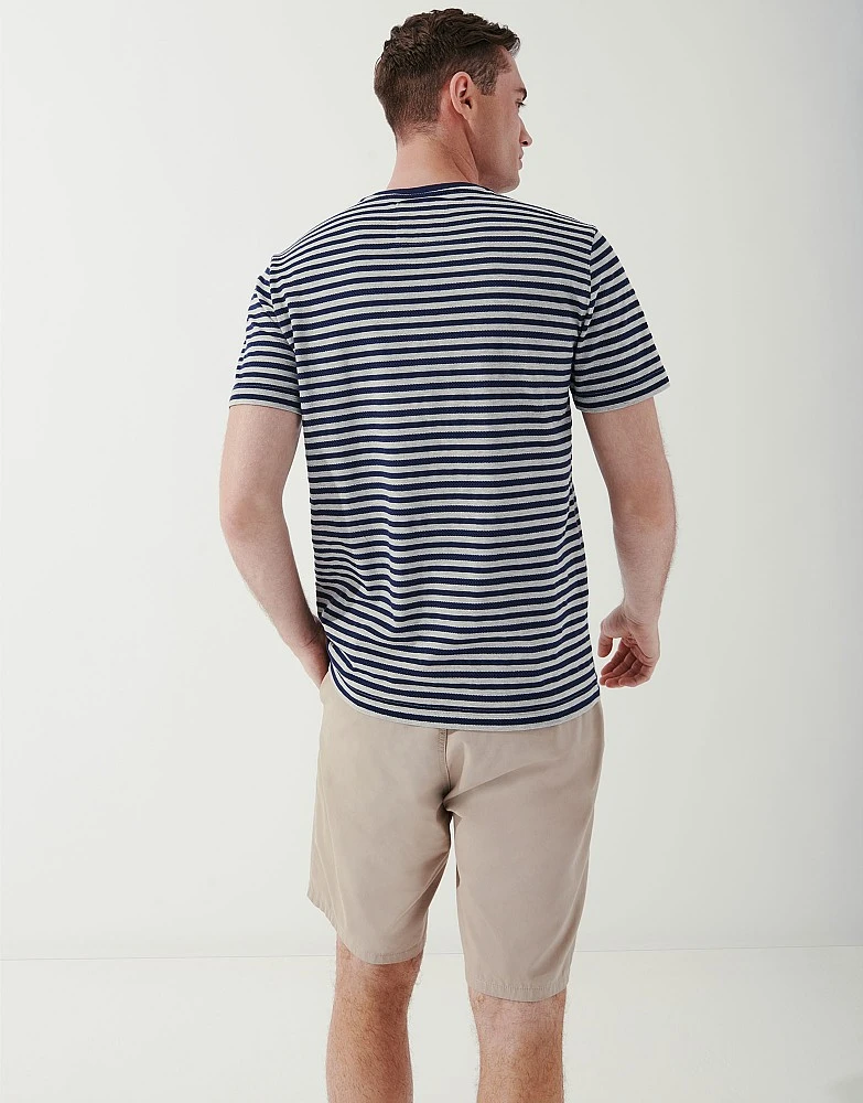 Clovelly Textured Stripe Tee 2 Clovelly Textured Stripe Tee - Image 2