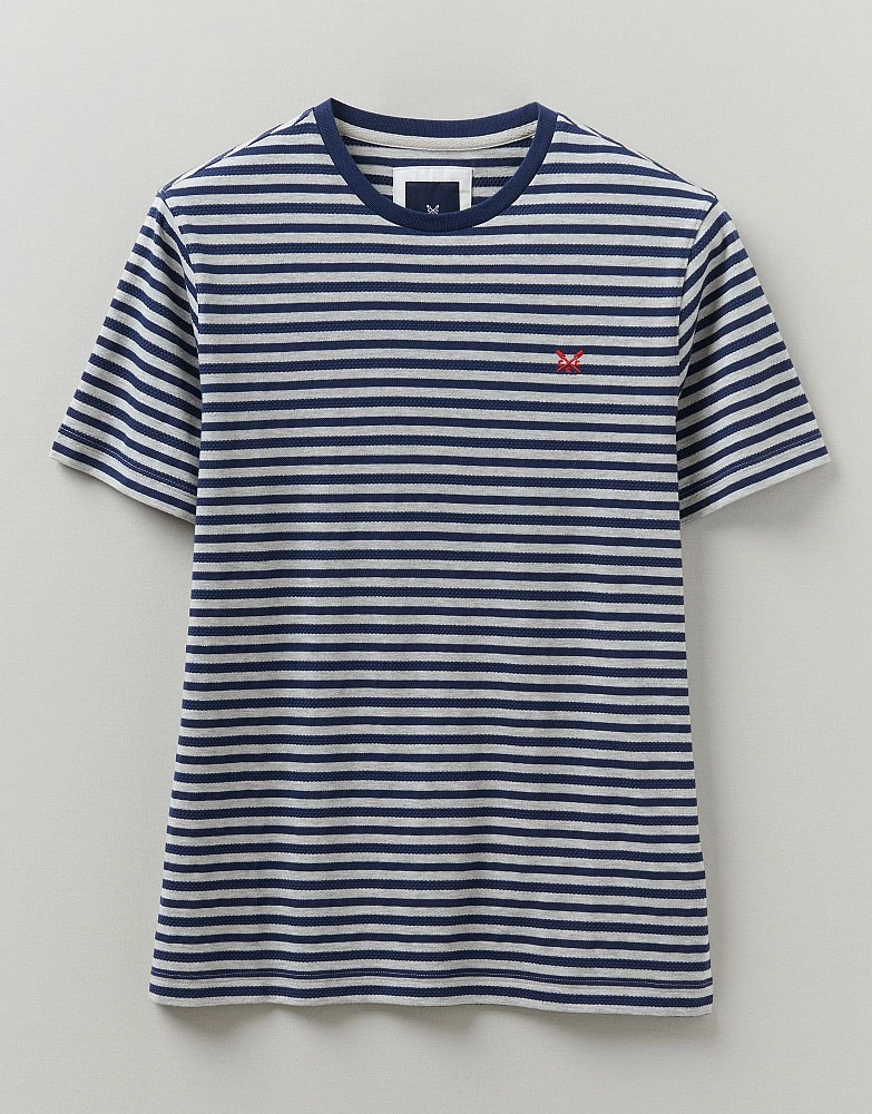 Clovelly Textured Stripe Tee 3 Clovelly Textured Stripe Tee - Image 3