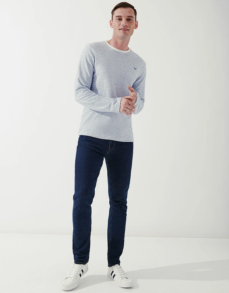 Wallsall Long Sleeve Textured Stripe Tee 2 Wallsall Long Sleeve Textured Stripe Tee - Image 2