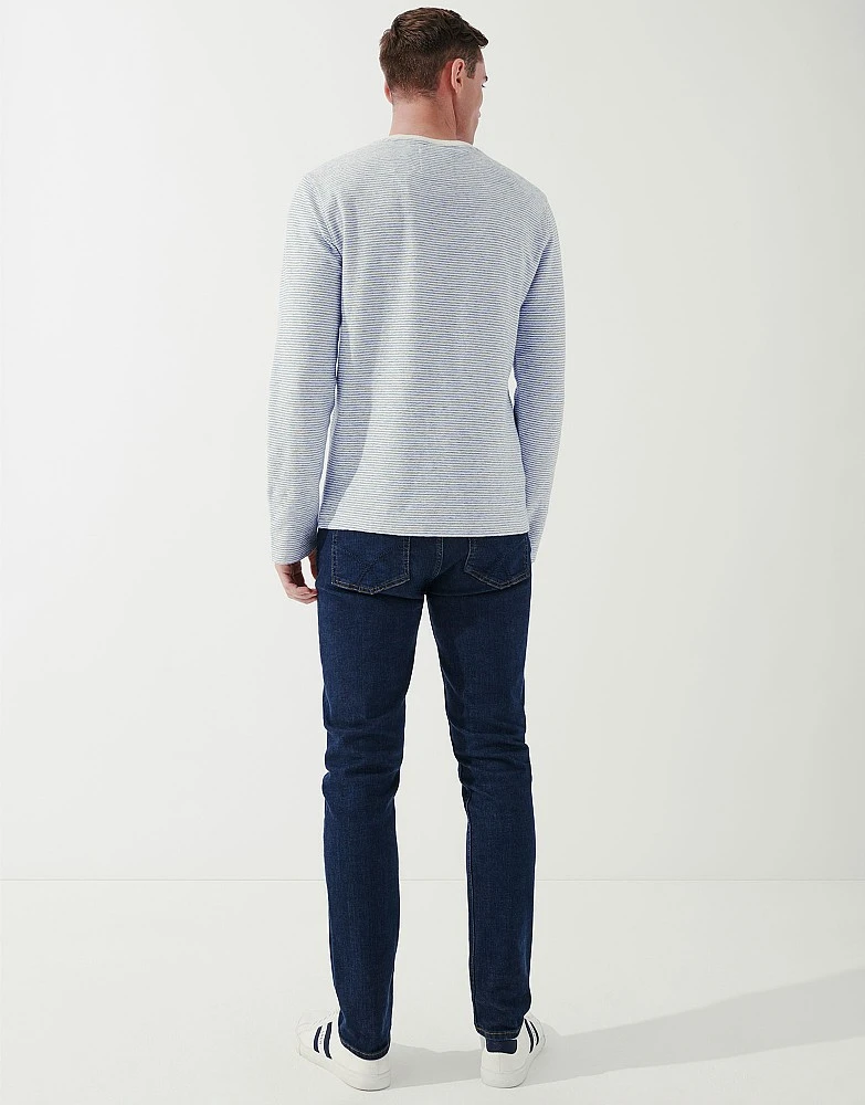 Wallsall Long Sleeve Textured Stripe Tee 3 Wallsall Long Sleeve Textured Stripe Tee - Image 3