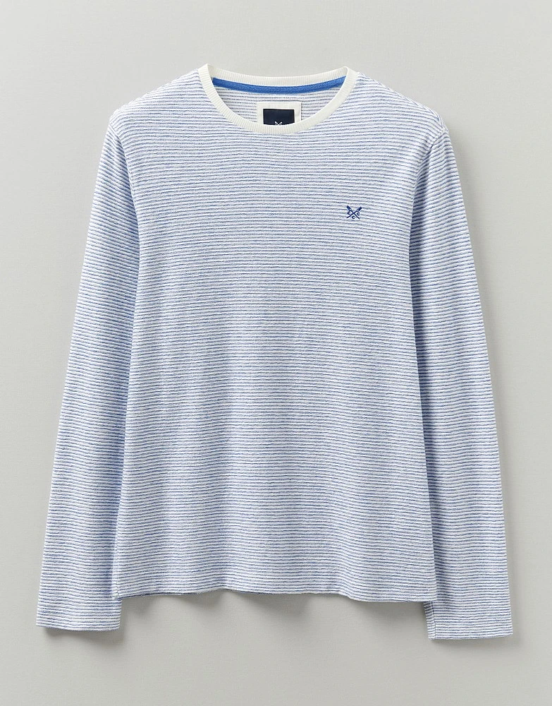 Wallsall Long Sleeve Textured Stripe Tee 4 Wallsall Long Sleeve Textured Stripe Tee - Image 4