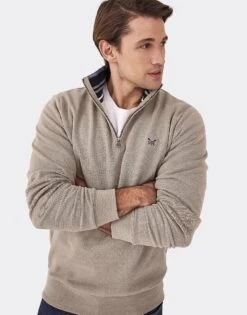 Birdseye Oxford Half Zip Sweatshirt