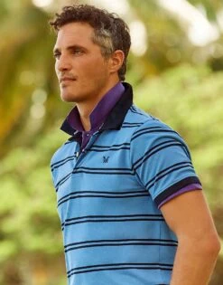 Tenby Stripe Polo Shirt