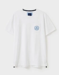 Coast To Coast Graphic T-Shirt 7 Coast To Coast Graphic T-Shirt -Crew Clothing MQE076 WHITE 3