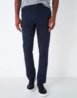 Navy Straight Fit Chino -Crew Clothing MQG005 DRKNAVY 2