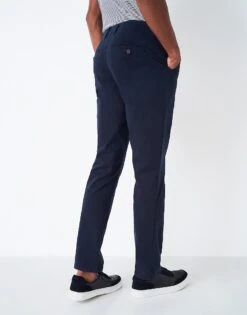 Navy Straight Fit Chino -Crew Clothing MQG005 DRKNAVY 3