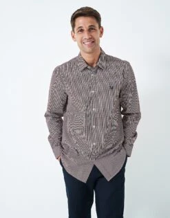 Micro Gingham Shirt -Crew Clothing MRB003 PORTROY 3