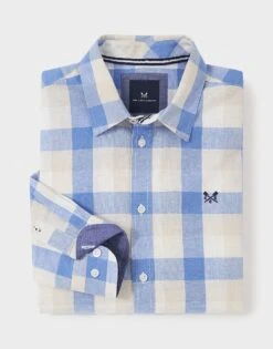 Long Sleeve Whistletow Shirt 7 Long Sleeve Whistletow Shirt -Crew Clothing MRB017 BLUECRU 3