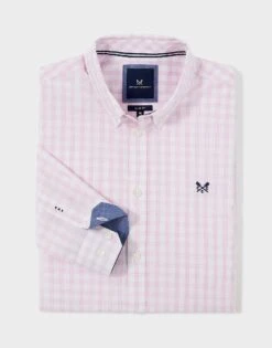 Long Sleeve Newbury Shirt -Crew Clothing MRB028 CORAL 3