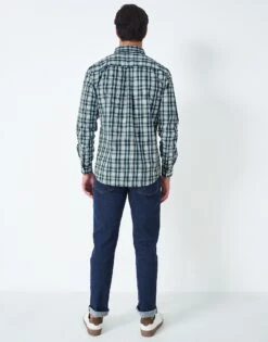 Long Sleeve Sussex Poplin Shirt 6 Long Sleeve Sussex Poplin Shirt -Crew Clothing MRB046 WHTTEAL 2