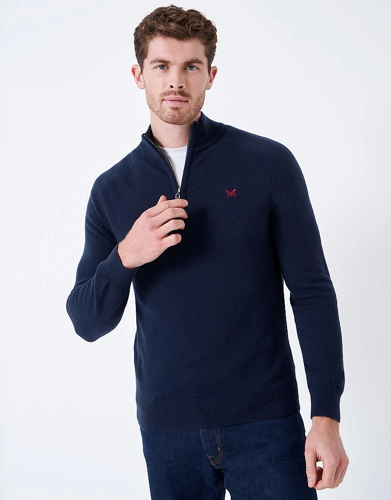 Merino Cashmere Half Zip Jumper 1 Merino Cashmere Half Zip Jumper