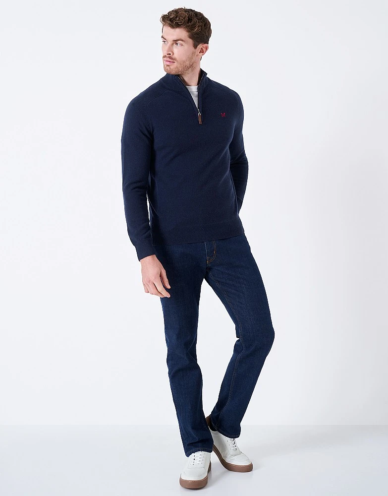 Merino Cashmere Half Zip Jumper 2 Merino Cashmere Half Zip Jumper - Image 2