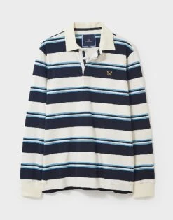Yawl Stripe Rugby Shirt -Crew Clothing MRE087 NVYBLUE 4