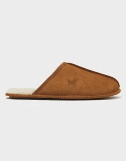 Mason Logo Mule Slipper -Crew Clothing MRR013 TAN 3