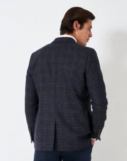 Wool Check Blazer 8 Wool Check Blazer -Crew Clothing MSA023 DARKNAVY 2