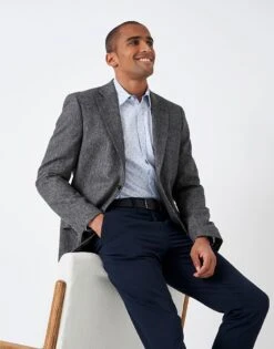 Wool Herringbone Blazer