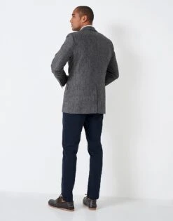 Wool Herringbone Blazer -Crew Clothing MSA024 GREY 2