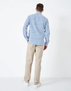 Slim Fit Tattersall Check Shirt -Crew Clothing MSB004 BLUES 2