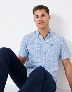 Short Sleeve Gingham Check Shirt