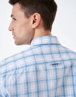Poplin Check Shirt -Crew Clothing MSB021 BLUDECCO 4