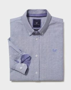 Crew Slim Fit Oxford Shirt 9 Crew Slim Fit Oxford Shirt -Crew Clothing MSB022 TWIBLUWHT 6