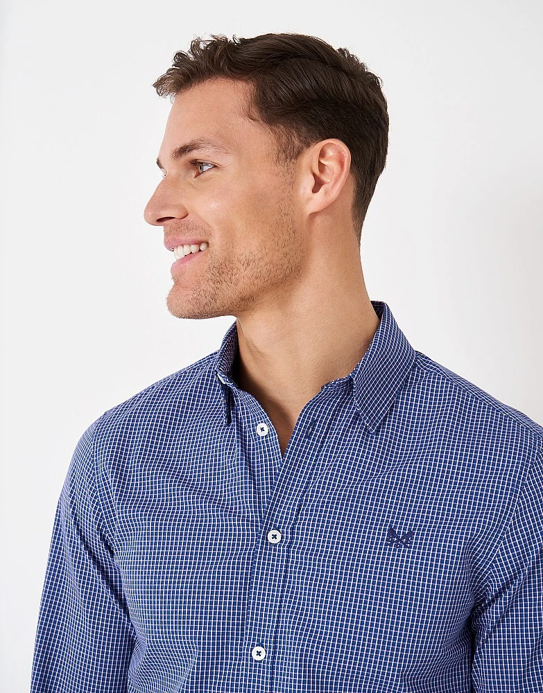 Stretch Fit Mini Grid Check Shirt 4 Stretch Fit Mini Grid Check Shirt - Image 4
