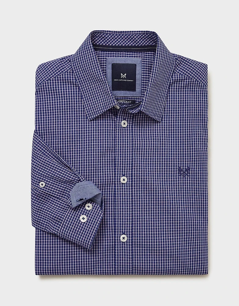 Stretch Fit Mini Grid Check Shirt 5 Stretch Fit Mini Grid Check Shirt - Image 5
