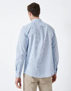 Mini Grid Check Week Shirt -Crew Clothing MSB048 WHITEBLUE 2